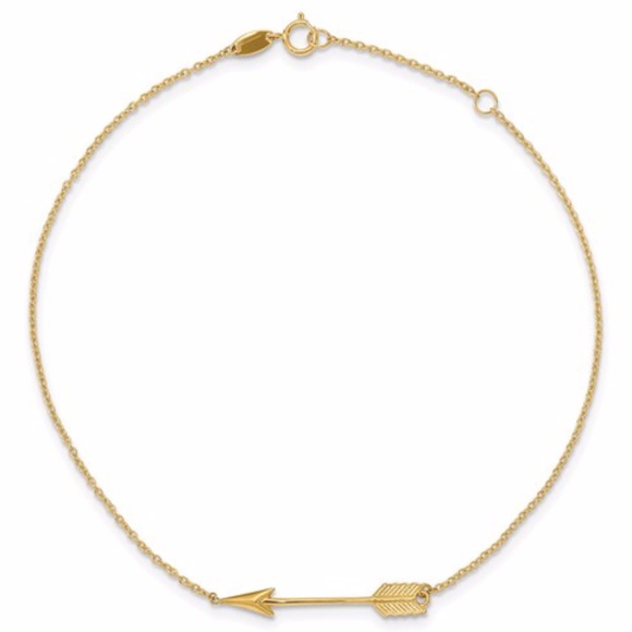 14K Arrow Anklet